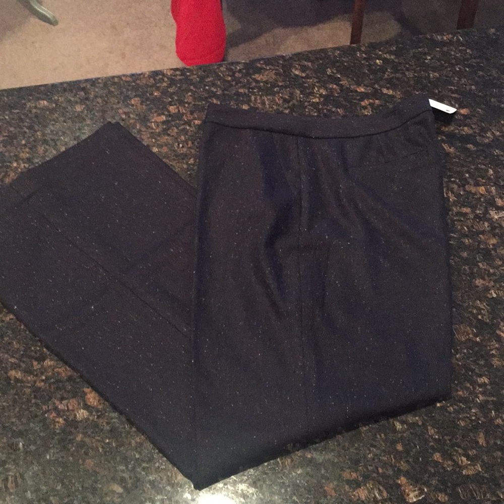 Holagen navy wide leg trousers